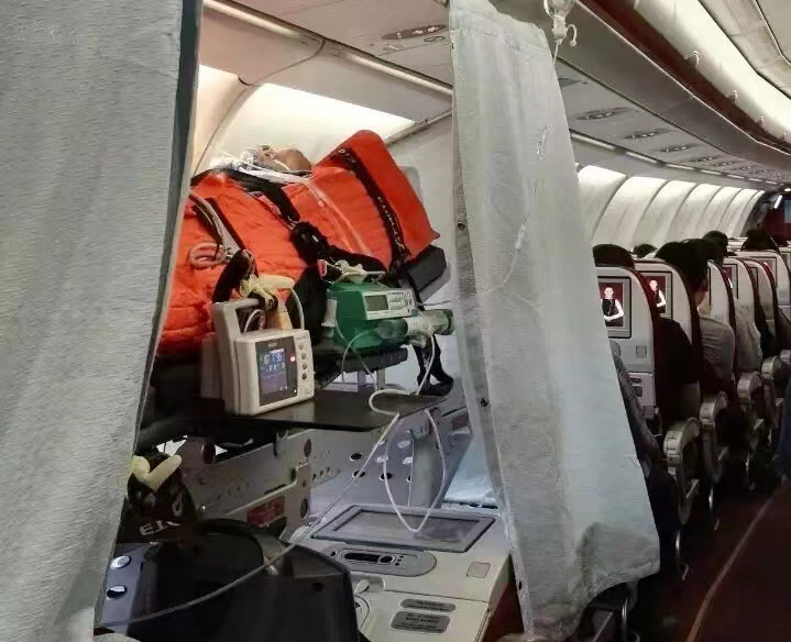 威海跨国医疗包机、航空担架